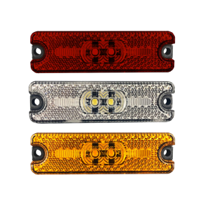 WHITEVISION 9-33V AMBER LED MARKER LIGHT WITH REFLECTORS