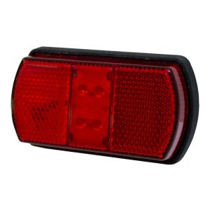 Whitevision Sm8 Series 9-33V Red LED Rear End Outline Marker Light With Black Base 