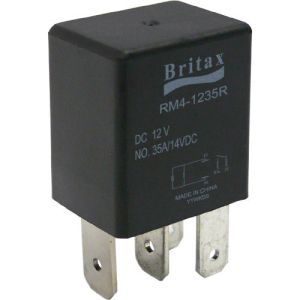Britax 12V 25/30 Amp 5 Pin Resistor Protected Change Over Micro Relay