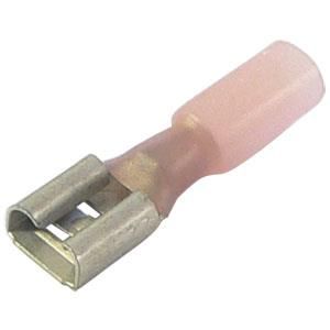 Bellanco Red 6.3mm Female Blade Adhesive Lined Heatshrink Terminal (Pack Of 100) 