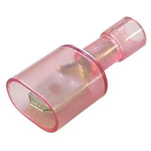 Bellanco Red Hi-Temp Fully Insulated 6.3mm Male Blade Crimp Terminal (Pack Of 100) 