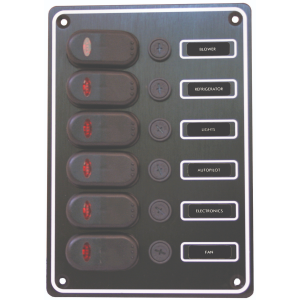 Waterproof 6 Switch Vertical Switch Panel  