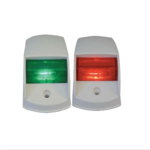 12V LED Port/Starboard Navigation Light Set With White Housing (135 X 60 X 47mm) 
