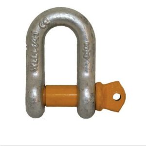 16mm 3250kg Yellow Pin Rated "D" Shackle  