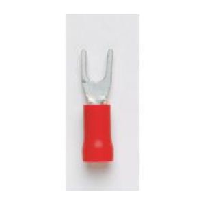 Quikcrimp Red 5mm Fork Copper Grip Crimp Terminal (Pack Of 100) 