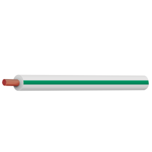 3mm White/Green Single Core Trace Cable (30m Roll) 