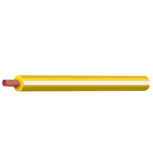 4mm Yellow/White Single Core Trace Cable (100m Roll) 