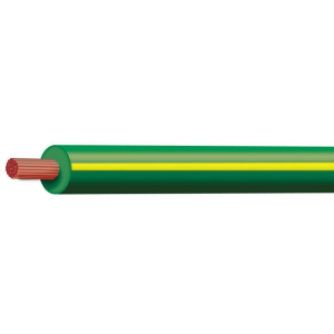 6MM GREEN/YELLOW SINGLE CORE TRACE CABLE (100M ROLL)