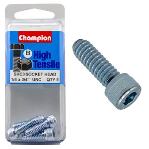 Champion 3/4" X 1/4" Unc Cap Screw (Pack Of 5)  