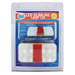 Ark 12-24V LED Combination Tailight Set (With Number Plate Light( (Blister Pack Of 2) 