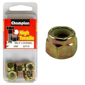 Champion 3/8" Unf Nyloc Nut (Pack Of 5)  