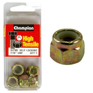 Champion 7/16" Unf Nyloc Nut (Pack Of 5)  