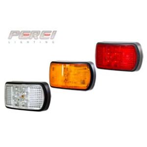 Whitevision 9-33V Red/Amber "Dimple" LED Side Marker Light With 3m Cable (70 X 41 X 23mm)