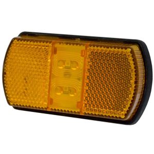 Whitevision Sm8 Series 9-33V Amber LED Marker Light With Black Base 