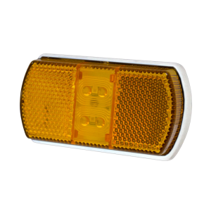 Whitevision Sm8 Series 9-33V Amber LED Marker Light With White Base 