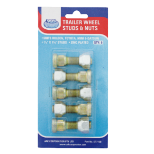 Ark 7/16 Unf X 1 5/8"  Wheel Studs & Nuts (Blister Pack Of 5) 
