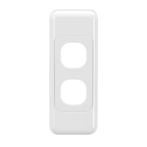 Projecta 2 Gang White Blank Architrave Switch Plate (Pack of 10)