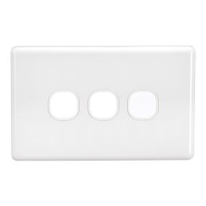 Projecta 3 Gang White Blank Switch Plate (Pack Of 10)