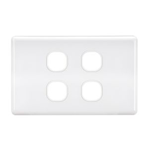 Projecta 4 Gang White Blank Switch Plate (Pack Of 10)