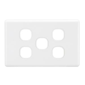 Projecta 5 Gang White Blank Switch Plate (Pack Of 10)