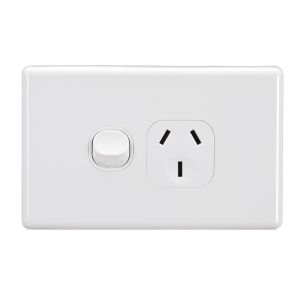 Projecta 10 Amp Single White Gpo Power Point (Pack of 10)