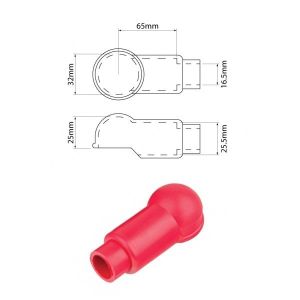 IONNIC RED CABLE LUG/RING INSULATOR (SY2984-RED)