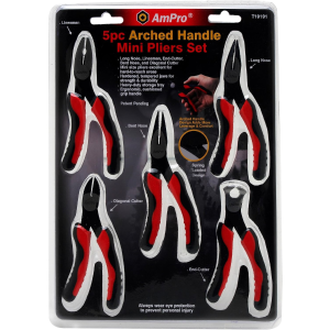 5 Piece Arched Handle Mini Plier Set  