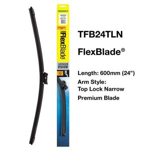 TRIDON 600mm FLEXBLADE WIPER WITH NARROW TOP LOCK PUSH BUTTON