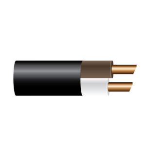 3mm Brown/White Twin Sheath Cable (100m Roll)