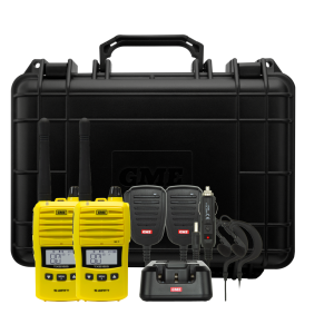GME YELLOW 5/1W UHF HANDHELD RADIO TWIN PACK (TX6165YTP)