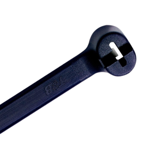 TY-RAP 355.6mm X 2.2mm BLACK CABLE TIE WITH METAL CLIP (PACK OF 1000)