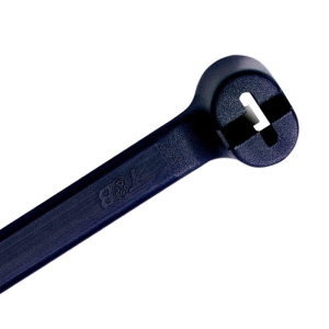 18" (457.2mm X 7.6mm) Black Cable Tie With Metal Clip (Pack Of 500) 