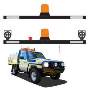 Britax 320 Series QH Beacon Utility Bar With LED Worklights 