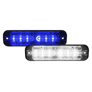 Code 3 12-24V 12 LED Blue/White Warning Light (123 X 34 X 14mm) 