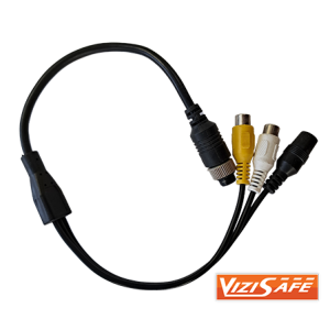 VIZISAFE 4 PIN FEMALE TO RCA FEMALE 6mm CABLE