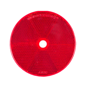 WHITEVISION 80mm RED REFLECTOR WITH CENTRAL FIXING HOLE