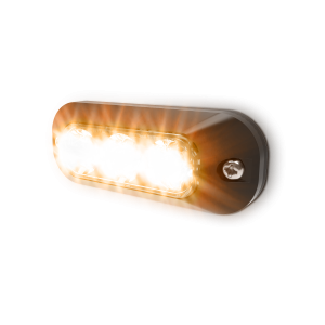 Code 3 12-24V Amber 3 LED Warning Light (93 X 36 X 15mm) 