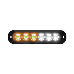 Code 3 12-24V Amber/White LED Warning Light (158 X 36 X 15mm) 
