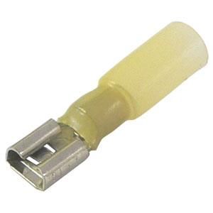 Bellanco Yellow 6.3mm Female Blade Adhesive Lined Heatshrink Terminal (Pack Of 100) 