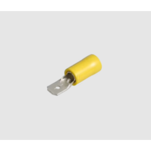 Yellow 6.3mm Male Blade Crimp Terminal (Pack Of 100)
