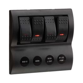 Narva 4 Way 12-24V LED Switch Panel With Fuse Protection