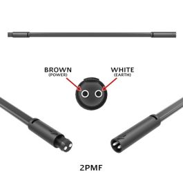 LED 2 CORE 250mm CABLE WITH MALE & FEMALE PLUGS