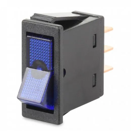 Hella SPST On/Off 12V Blue Illuminated Rocker Switch