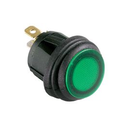 Hella 24V Green LED Illuminated On/Off Compact Rocker Switch